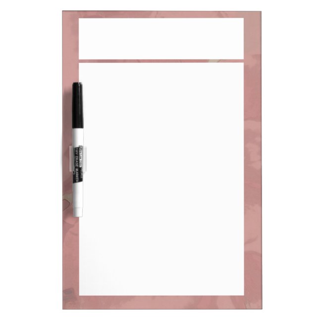 Bush Roses DullPastel Dry Erase Board (Front)