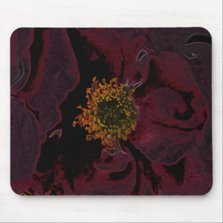 Bush Roses Neon Mouse Pad