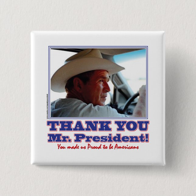 Bush-Thank-You-American Button (Front)