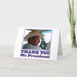 Bush-Thank-You Letterpress Thank You Card