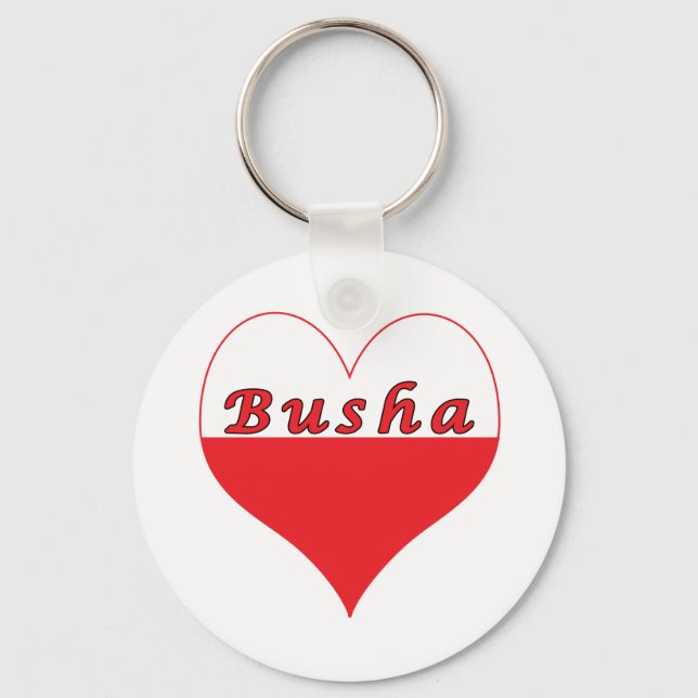Busha Polish Heart Keychain (Front)