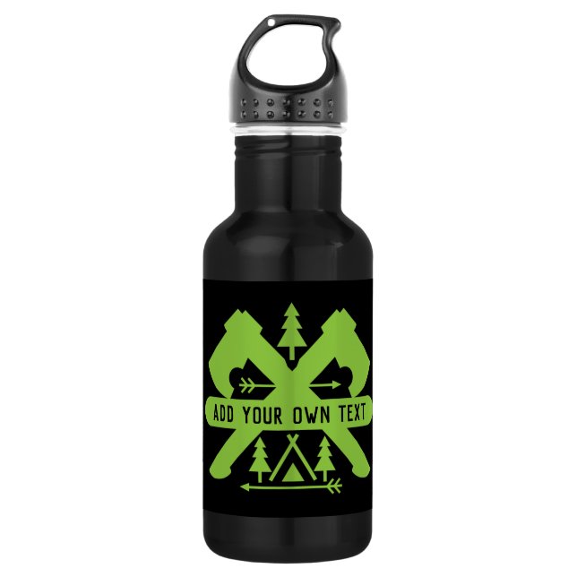 Bushcraft Outdoor Survivalist Stainless Steel Water Bottle (Front)