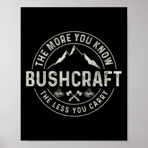 Bushcraft Survival Outdoor Camping Camper Bushcraf Poster
