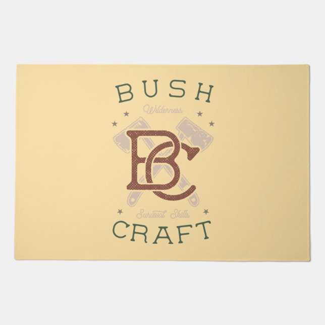 Bushcraft Survival Skills Wilderness Camping Doormat (Front)