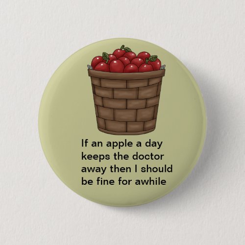 Bushel of Apples Button