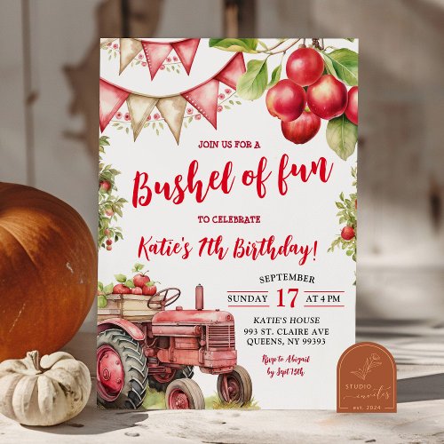 Bushel of Fun Apple Kids Birthday