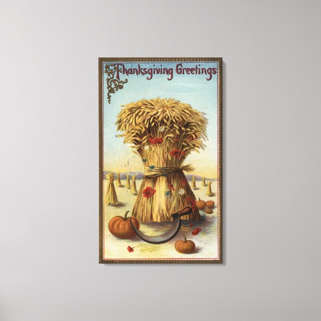 Bushel of Hay and Scythe Canvas Print (Front)