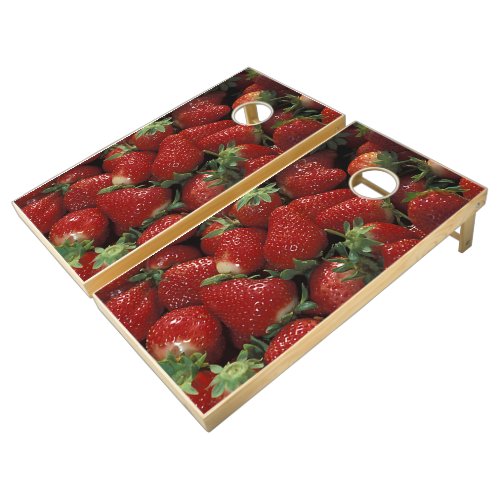 Bushel of Strawberries Cornhole Set