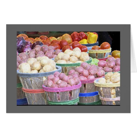 Bushels of Potatoes at the Jean Talon Market Cards (Front Horizontal)