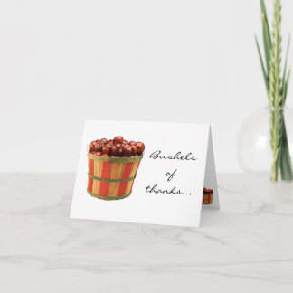 Bushels Of Thanks... Letterpress Thank You Card