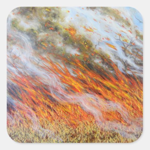 Bushfire Inferno 2014 Square Sticker