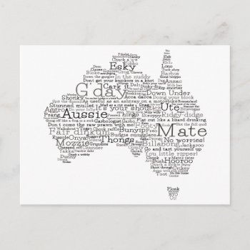 Bushfire Special Edition Aussie Slang Map Postcard by LifeOfRileyDesign at Zazzle