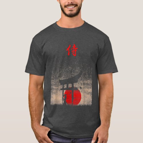 Bushido Code Samurai Japanese Warrior Kanji  T_Shirt