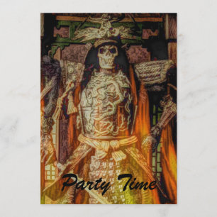 bushido Japanese samurai armor samurai skull Invitation