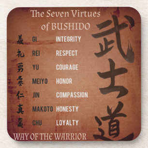 BUSHIDO VIRTUES BEVERAGE COASTER