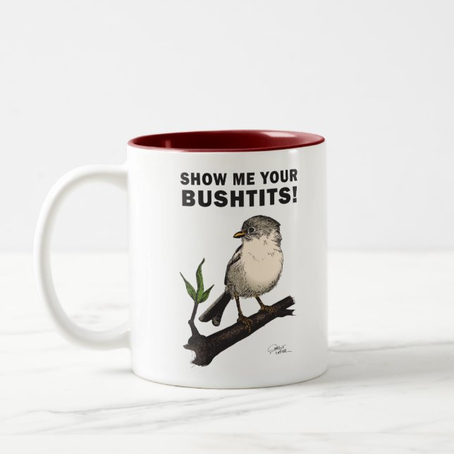 Bushtit Two-Tone Coffee Mug (Left)