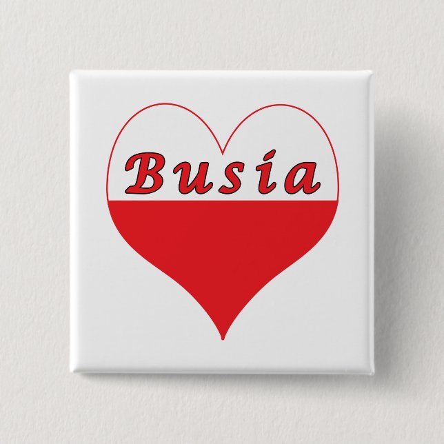 Busia Polish Heart Button (Front)