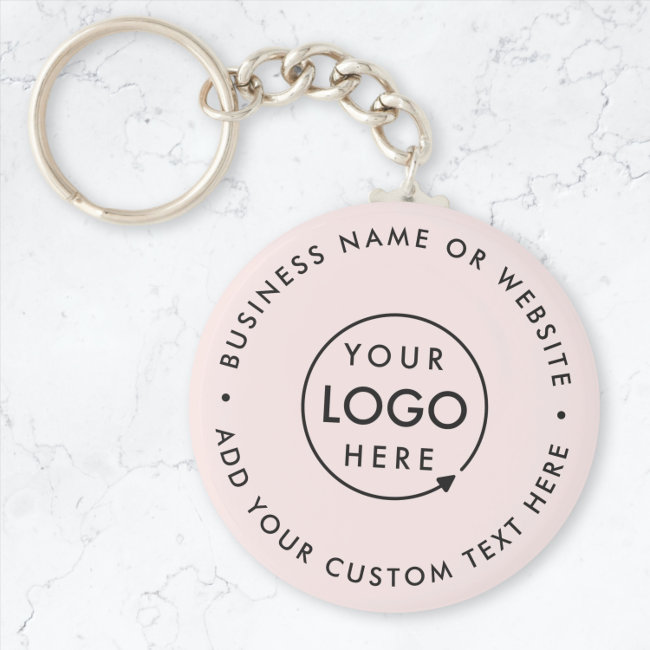 Busines Logo | Blush Pink Feminine Professional Keychain