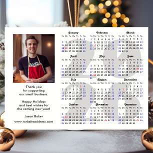 Business 2026 Calendar Minimalist Photo Magnetic