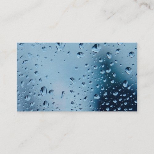 Business 35 x 20 100 pack blue water droplets business card