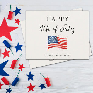 Business 4th of July Promotional Flag Card