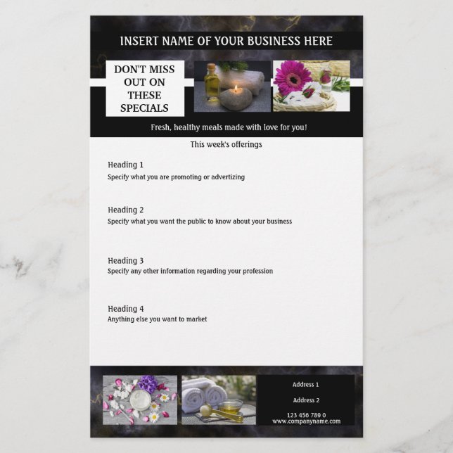 Business 6 photo services brochure pamphlet flyer (Front)