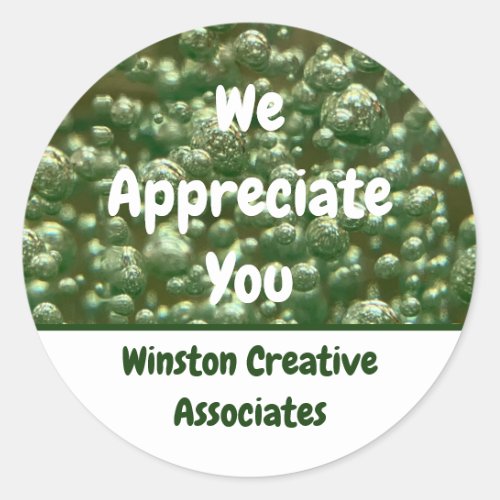 Business Abstract Customer Employee Appreciation  Classic Round Sticker