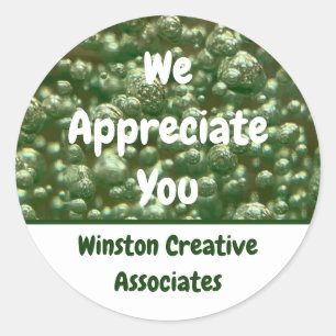 Business Abstract Customer Employee Appreciation  Classic Round Sticker