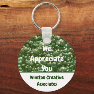 Business Abstract Customer Employee Appreciation Keychain