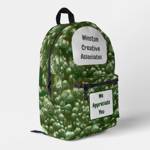 Business Abstract Customer Employee Appreciation  Printed Backpack