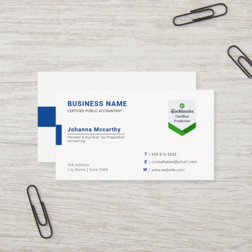 Business Accountant Logo  Minimalist Modern Busin Business Card
