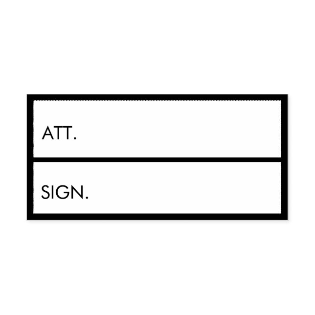 Business Accounting Att and Sign Custom Text Self-inking Stamp (Design)