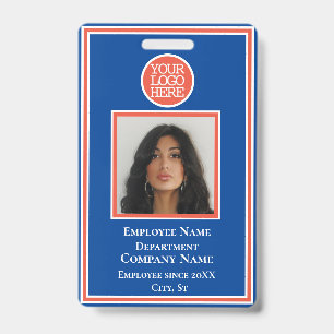 Business Add Logo Modern Orange Blue Company Badge