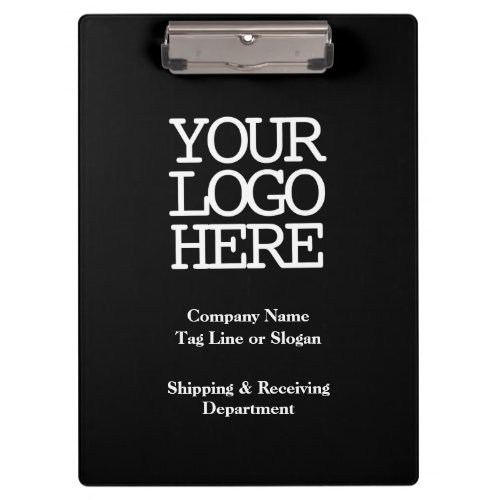 Business Add Your Company Logo Black Clipboard