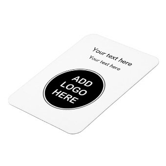 Business Add Your Logo Magnets | Zazzle