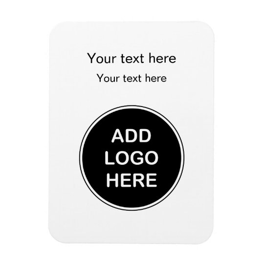 Business Add Your Logo Magnets | Zazzle