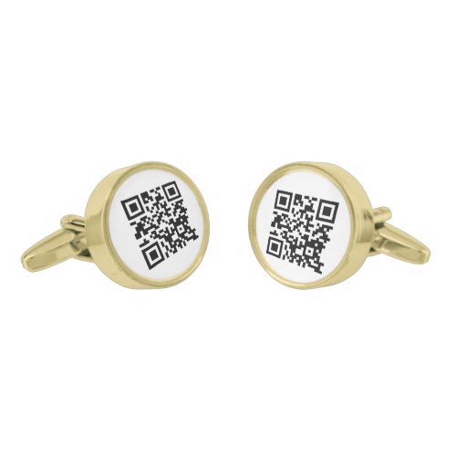 Business add your own qr code image cufflinks