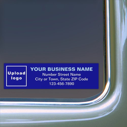 Business Address and Phone Number on Blue Bumper Sticker