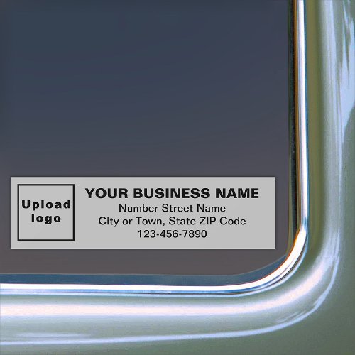 Business Address and Phone Number on Gray Bumper Sticker