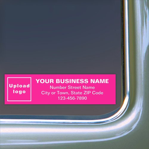 Business Address and Phone Number on Pink Bumper Sticker