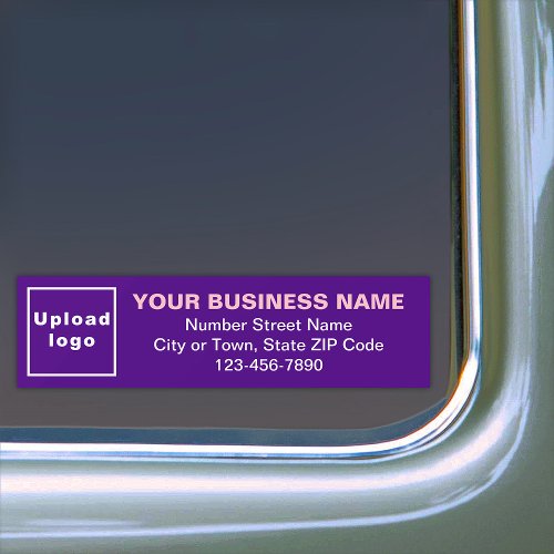 Business Address and Phone Number on Purple Bumper Sticker