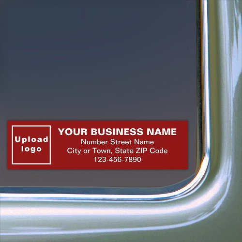 Business Address and Phone Number on Red Bumper Sticker
