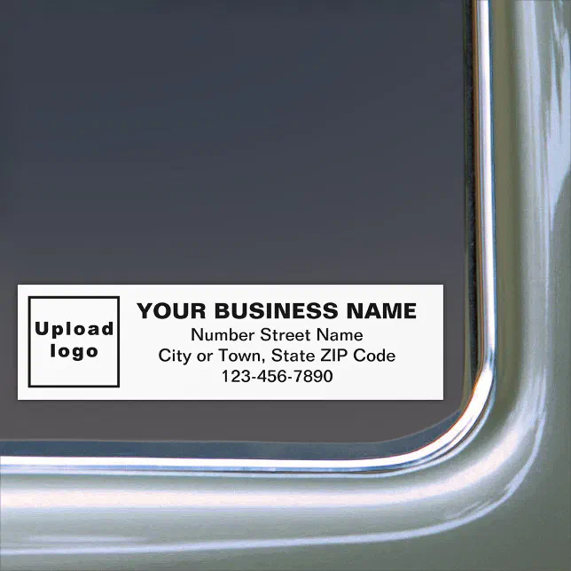 Business Address and Phone Number on White Bumper Sticker | Zazzle