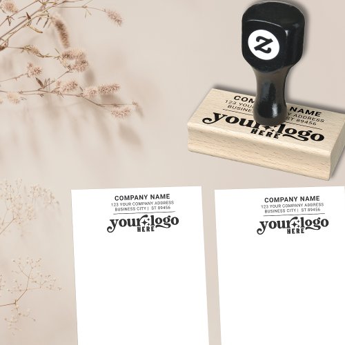 Business Address Company Logo Professional  Rubber Stamp
