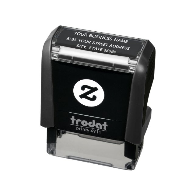 Business Address Company Simple Personalized Your Self-inking Stamp (Product)