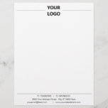 Business Address Contact Info Letterhead with Logo<br><div class="desc">Your Business Letterhead with Logo - Add Your Logo ,  Address and Contact Information - Resize and move or remove with Customization Tool - Choose colors / font / size !</div>
