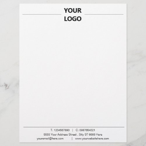 Business Address Contact Info Letterhead with Logo