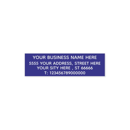 Business Address Information Personalized Stamp