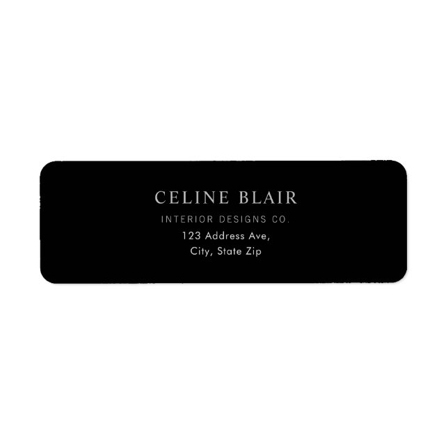 Business Address Label (Front)