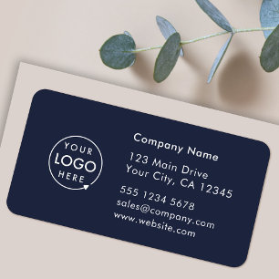 Business Address Label   Logo Company Info Sticker
